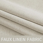 MIULEE Linen Texture Curtains for Bedroom Light Cream 100% Blackout Thermal Insulated Linen Curtains Grommet Room Darkening Drapes for Living Room Nursery 52x84 Inch (2 Panels)