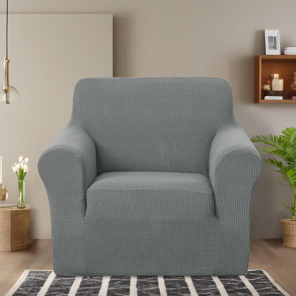 U-NICE HOME Stretch Recliner Chair Cover Armchair Slipcover, Grey