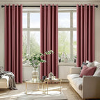 MIULEE Dusty Rose Blackout Curtains for Bedroom Living Room 84 Inches Long 2 Panels, Thermal Insulated Room Darkening Drapes Solid Grommet Noise Reduction Light Blocking Window Treatments 40x84 Inch