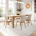 Nakagishi Boho 5x7 Area Rug Living Room Rugs Machine Washable Beige/Brown