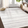 Nakagishi Boho 4x6 Area Rug Living Room Rugs Machine Washable Gray