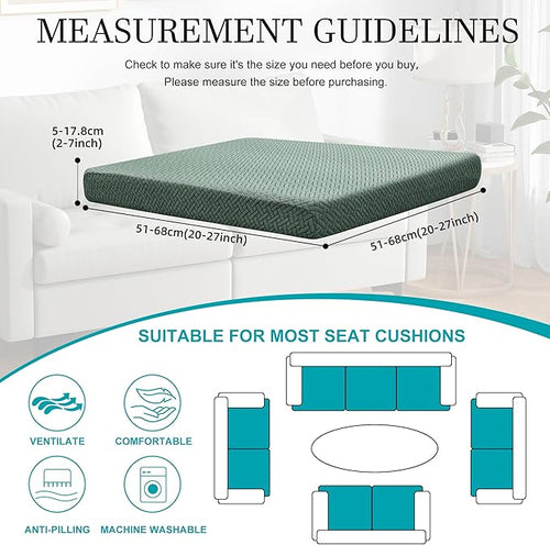 14 Piece Outdoor Cushion Covers, Patio Sofa Cushion Covers, Stretch Fit