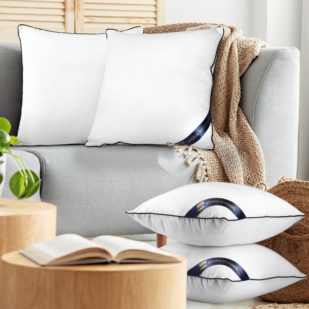 Utopia Bedding 18x18 Throw Pillow Inserts, Decorative Pillows, Pack of 4