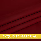 NICETOWN Room Darkening Draperies Curtains Panels, 2 Panels Burgundy Red W52 x L84