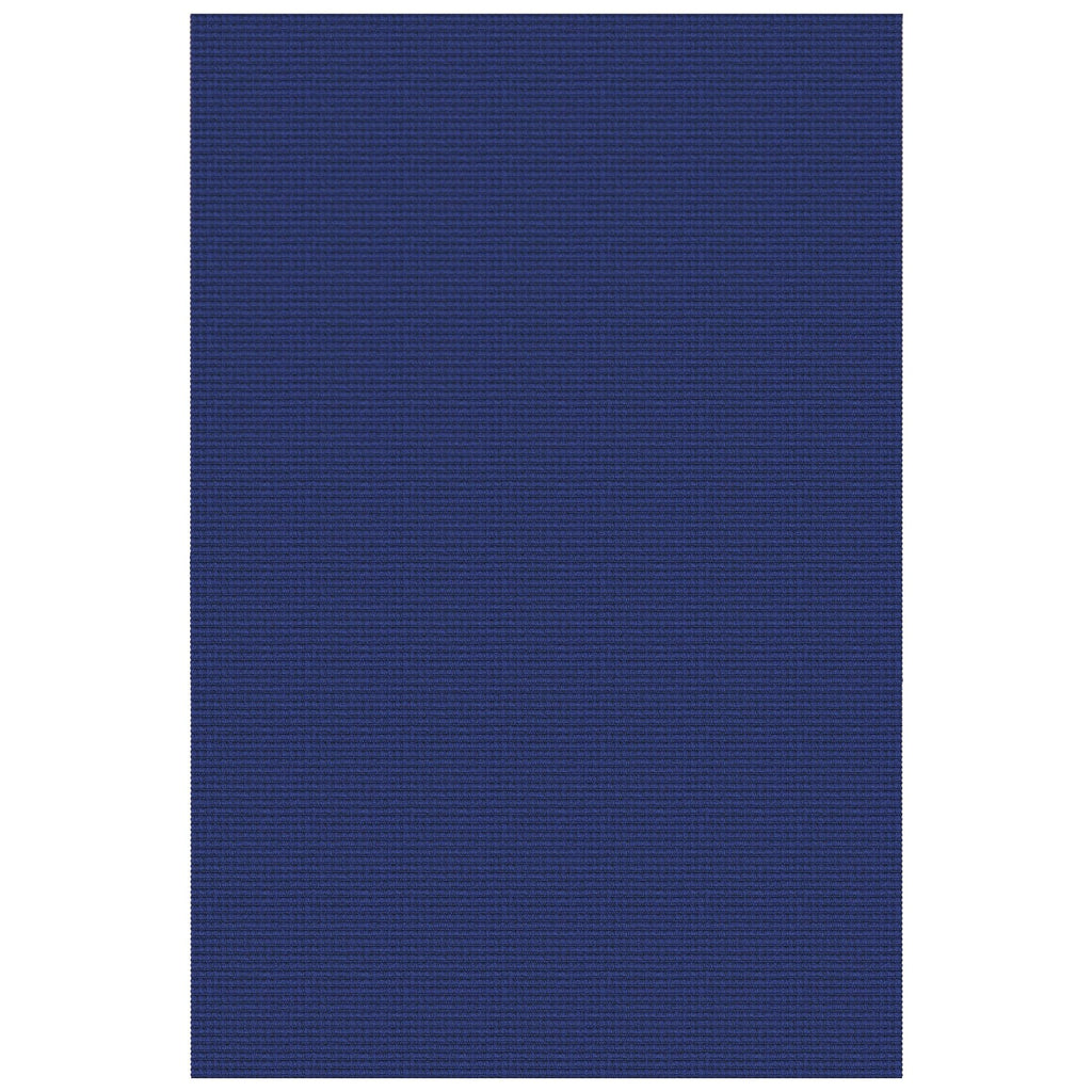 KOZYFLY Washable Area Rug 6x9 ft Rubber Backed Non Slip Rugs for Living Room Braided Cotton Bedroom Rug Woven Office Rugs Indoor Floor Carpets for Dining Bedroom Living Room, Royal Blue/Navy