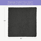 Bigacogo Chunky Knit Throw Blanket for Couch, 80x90 inches, Dark Grey