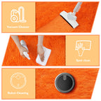 4x6 Area Rug for Bedroom,Orange Fluffy Shag Living Room Rug Bedside Rugs