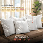Utopia Bedding 20x20 Pillow Inserts, White Throw Pillows for Couch, 2 Pack