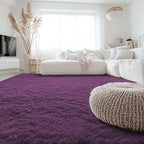 OLANLY 6x9 Machine Washable Large Area Rugs for Living Room, Bedroom, Soft Fluffy Shaggy Bedside Rug, Indoor Floor Carpet for Kids Girls and Boys, Dorms, Nursery, Home Decor Aesthetic, Dark Purple