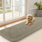 OLANLY Dog Door Mat for Muddy Paws 59x20, Super Absorbent Chenille Mud Mat