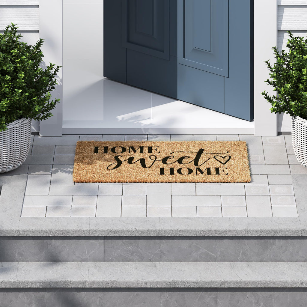 Barnyard Designs Front Door Welcome Mat (Home Sweet Home, 30x17)