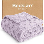 Bedsure GentleSoft Lavender Fog Twin XL Blanket for Bed - Super Soft Cozy Fleece Blankets for Kids, Cute Throws for Girls, Dorm Room Essentials Teens Back to School, 66x90 Inches