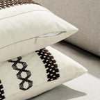 MIULEE Set of 2 Dark Brown Boho Decorative Pillow Covers 20x20 Inch