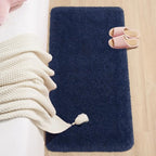 Chicrug Soft Runner Rug for Bedroom Living Room Plush Fluffy Rug 2x4 Feet, Shag Furry Runner Carpet Non Shedding for Nursery Children Kids Girls Room Home Decorative, Navy Blue