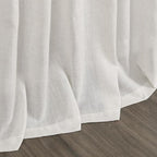 Nanspring Natural Linen Curtains for Living Room 105 Inches Long Rustic Farmhouse Decor Light Filtering Semi Sheer Curtain Back Tab and Rod Pocket Luxury Drapes for Bedroom Office 52x105, 2 Panels