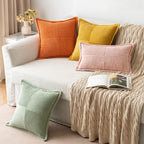 MIULEE Decorative Throw Pillow Covers for Couch 20x20 Inch Mustard Yellow