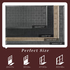 Mibao Front Door Mat Outdoor Entrance, 61.5" x 36" Heavy Duty Welcome Mat, Waterproof Dirt Trapper Doormat, Super Absorbent Indoor Entryway Mat for Patio & Porch - Black