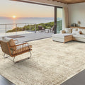 Soalmost Washable Area Rug 8x10 Large Soft Living Room Rugs Light Brown