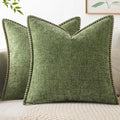MIULEE Decorative Couch Throw Pillow Covers 20x20 Inch Sage Green 2 Pack