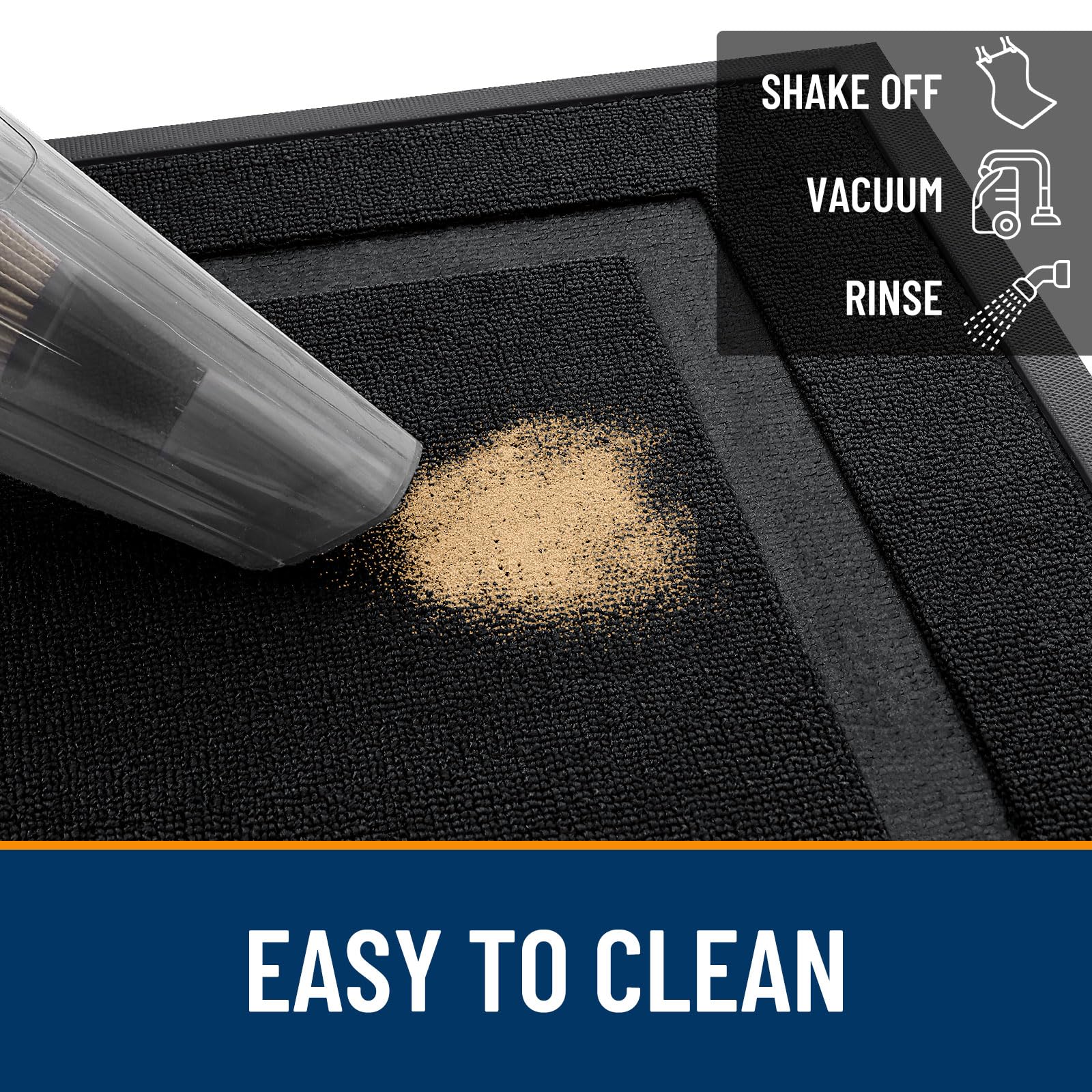 OLANLY Front Door Mat Outside 47x23, All-Season Heavy-Duty Rubber Doormat