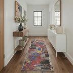 BEIMO Area Rugs 5x7 for Living Room Bedroom, Modern Abstract Machine Washable Rug, Large Soft Low Pile Floor Carpet with Non Slip Backing for Dining Room, Vivid Mix