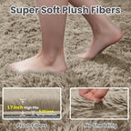 5x8 Area Rugs for Living Room: Soft Fluffy Shag Gray Camel Rugs for Bedroom, Non Slip Large Fuzzy Plush Rug Indoor Floor Carpet for Nursery Kids Boys Girls Room, Dorms, Playroom, Modern Home Decor