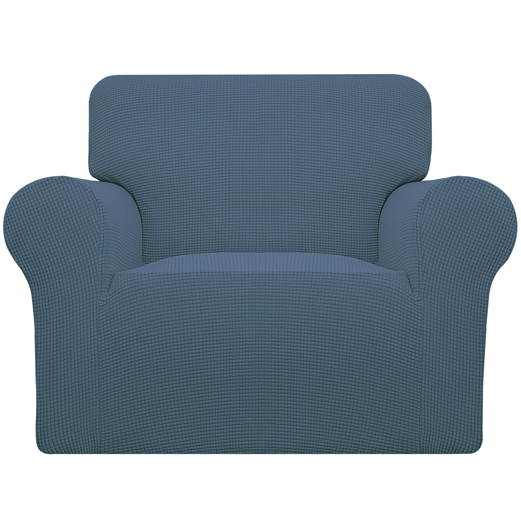 Easy-Going Stretch Oversized Chair Slipcover with Arm Washable Bluestone