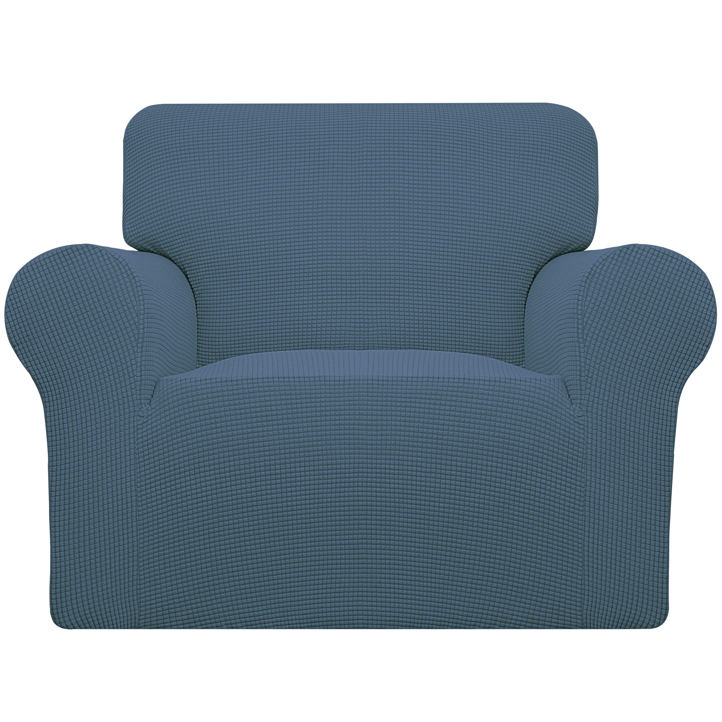 Easy-Going Stretch Oversized Chair Slipcover with Arm Washable Bluestone