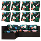 DREAHOTEXTIL 8Pcs Outdoor Cushion Covers, Elastic Patio Cushion Covers