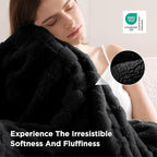Bedsure GentleSoft Black Throw Blanket for Couch - Checkered Fleece Blankets Gifts for Kids Girls, Cute Soft Cozy Throw for Bedroom Home Decor Gifts, 50x60 Inches