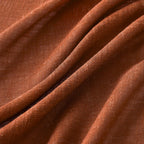 MIULEE Burnt Orange Fall Linen Curtains 52x84 Inch for Bedroom Living Room