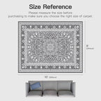 Lofus 8x10 Area Rugs for Living Room, Machine Washable Non-Slip Area Rug, Low Pile Large Rugs for Bedroom, Kitchen, Dining Room, Home Office, Vintage Oriental Print Rug, Light Grey with White
