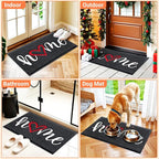 StepLively Door Mat Home Welcome Mats Outdoor and Indoor, Heavy-Duty Low-Profile Non-Slip Front Welcome Mat for Home Entrance, Outside Entry, Yard, Floor, Patio, Ideal (35''x24'', Black)