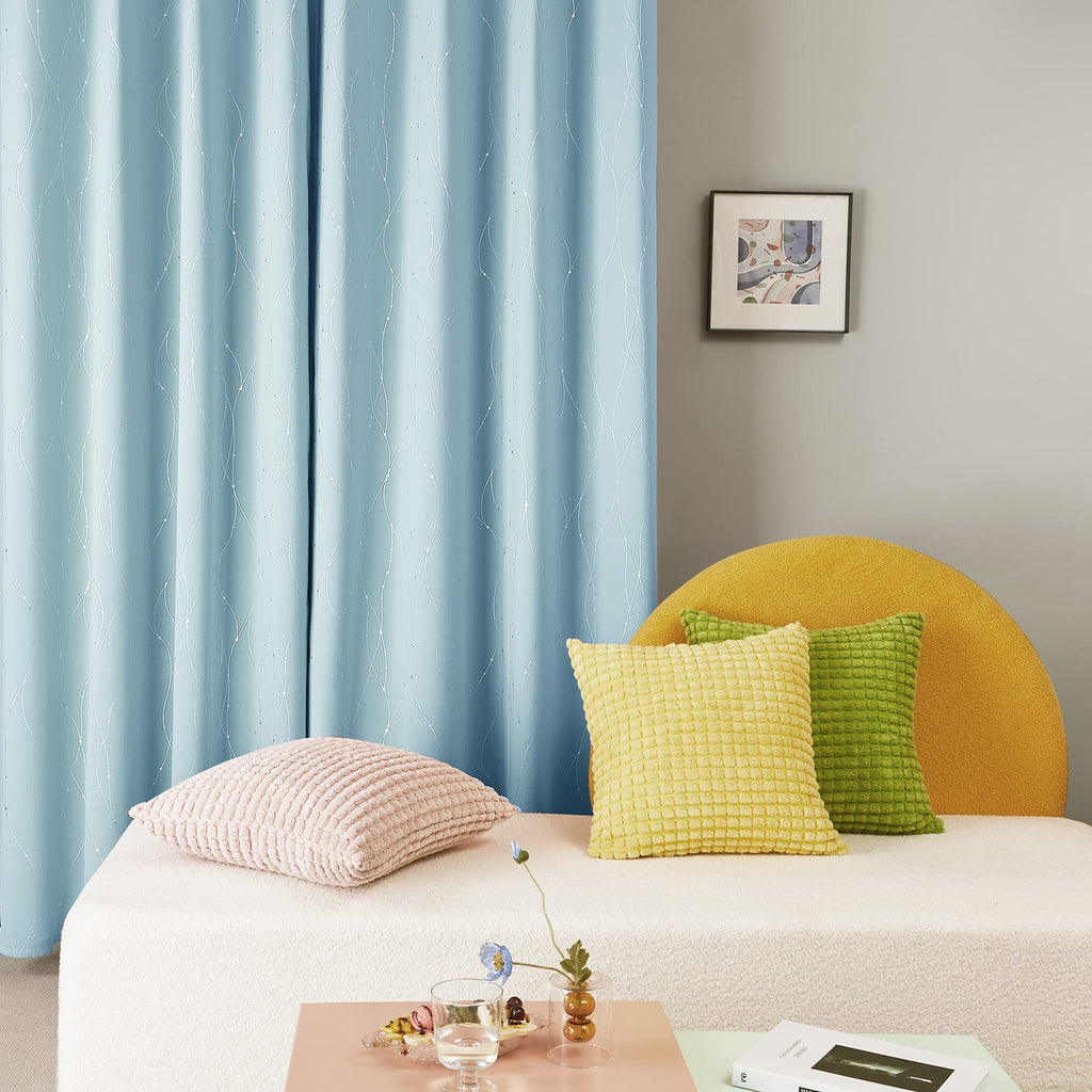 Deconovo Living Room Curtains 54 Inches Long, Blackout Curtains for Bedroom