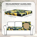 8Pcs Stretch Patio Cushion Covers,Outdoor Couch Covers Replacement,Outdoor Couch & Sofa Slipcovers,for Patio Furniture Cushion Covers,Washable Reusable Furniture Protector(Sunflower,Cover Only)