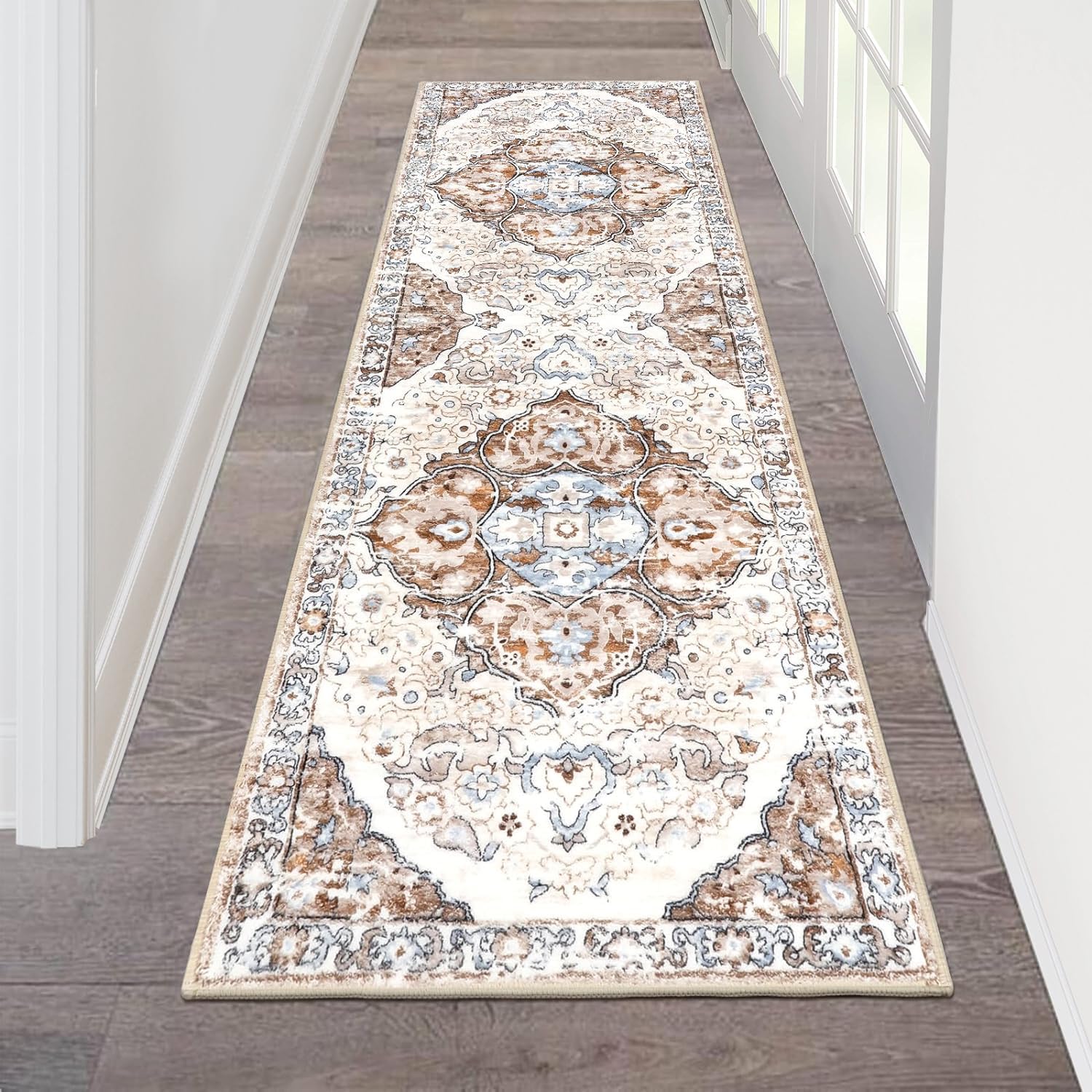 HEBE Hallway Runner Rug 2'x6', Washable Non Slip Kitchen Rug Runner