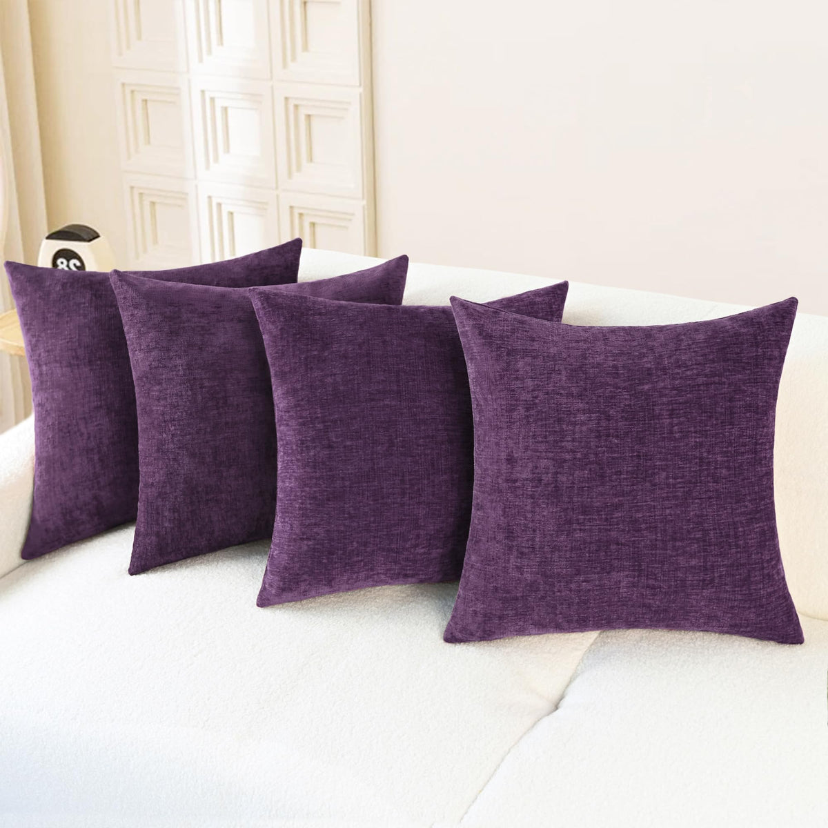 CaliTime Decorative Couch Throw Pillow Covers 18 X 18 Inches Baby Blue