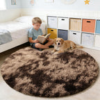 Fluffy Round Rug,Small Area Rugs,Shaggy Rugs 6'X6' for Living Room