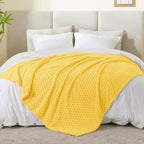 BEDELITE Light Yellow Twin Blanket for Couch, Cozy Gifts for Women, 60 * 80