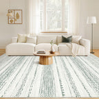 Nakagishi Green Rug Living Room 6x9: Washable Boho Large Neutral Farmhouse Soft Area Rugs Modern Stain Resistant Moroccan Indoor Non-Slip Floor Carpet for Bedroom Nursery Playroom Office Dining Room