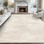 Area Rugs 8x10 for Living Room: Washable Rug Modern Abstract Neutral Soft Non-Slip Low-Pile Indoor Large Carpet for Bedroom Dining Room Playroom Home Office (Beige, 8'x10')