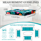 12 Piece Outdoor Cushion Covers, Patio Sofa Cushion Covers, Stretch Fit