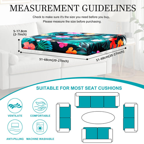 12 Piece Outdoor Cushion Covers, Patio Sofa Cushion Covers, Stretch Fit