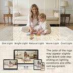 Luxturiy Area Rugs 9x12 Living Room: Bedroom Washable Carpet Beige/Brown