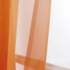 OWENIE Sheer Orange Curtains, Sheer Curtains 84 inch Length 2 Panels Set, Rod Pocket Voile Fimly Sheer Drapes for Living Room/Bedroom, 2pcs, Each 42" W x 84" L
