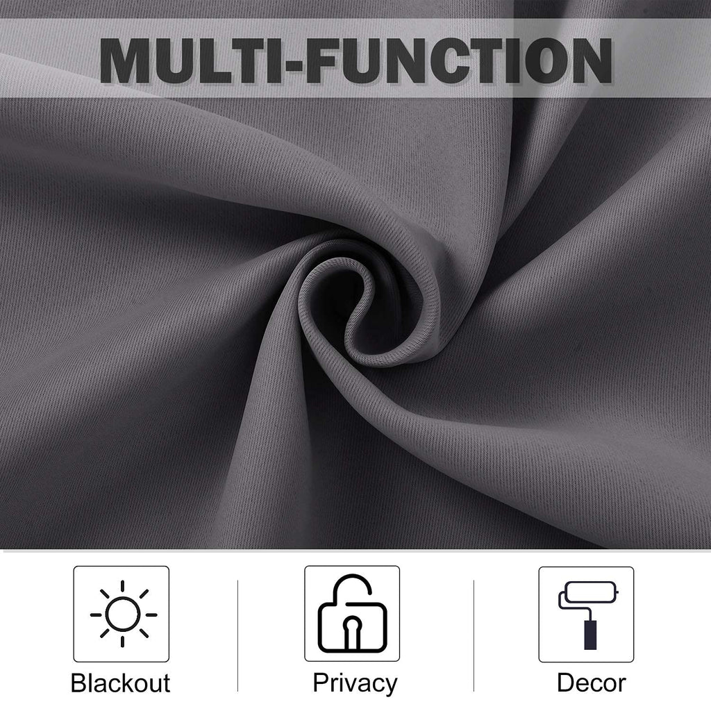 NICETOWN Kitchen Curtains Blackout Drapes for Basement Dorm, 42 W x 36 L