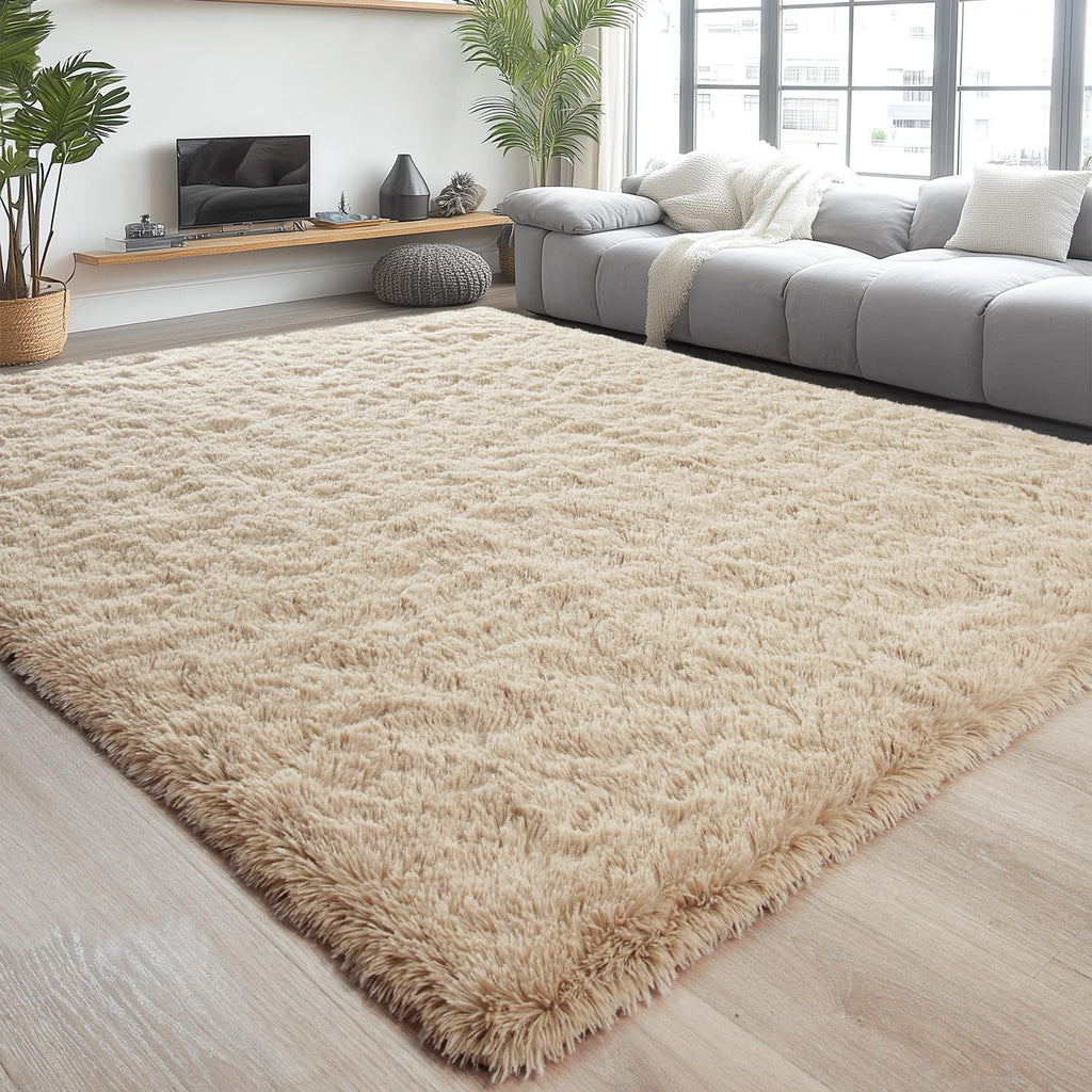 Chicrug Soft Area Rugs for Bedroom Living Room Plush Fluffy Rug 3x5 Feet, Shag Furry Area Rug Carpet Non Shedding for Nursery Children Kids Girls Room Home Decorative, Camel