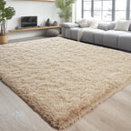 Chicrug Soft Area Rugs for Bedroom Living Room Plush Fluffy Rug 3x5 Feet, Shag Furry Area Rug Carpet Non Shedding for Nursery Children Kids Girls Room Home Decorative, Camel