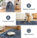 HEBE Washable Hallway Runner Rug 2'x 8' Non Slip Kitchen Rugs Runner,Low Pile Entryway Rug Laundry Room Mat Floral Carpet Runners for Hallways, Kitchen,Bathroom,Laundry,Bedside Rug