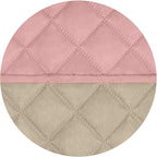 PureFit Reversible Quilted Sofa Cover, Water Resistant Slipcover Furniture Protector, Washable Couch Cover with Non Slip and Elastic Straps for Kids, Dogs, Pets (Loveseat, Pink/Beige)